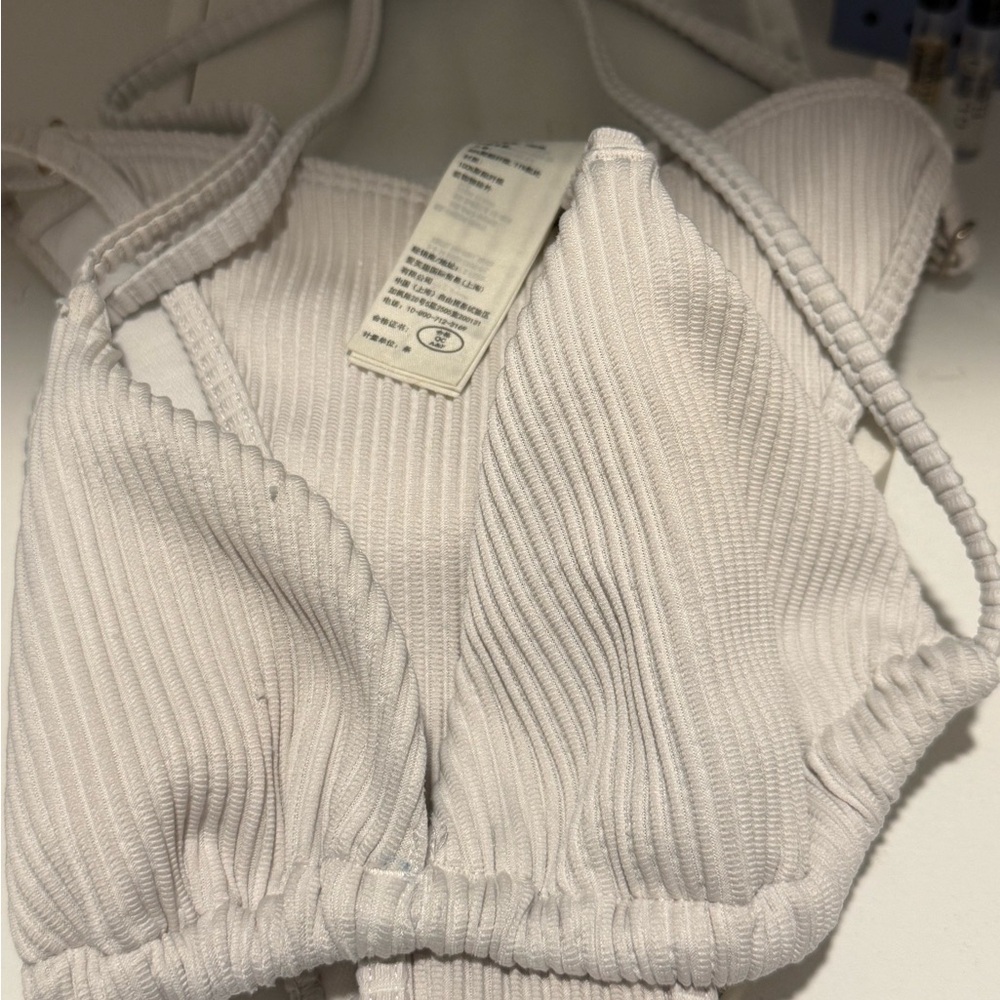 Hollister Ribbed Bikini Top And Bottoms